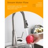 Hibbent Kitchen Sink Faucet Head Replacement, 3-Function Pull Down Sprayer