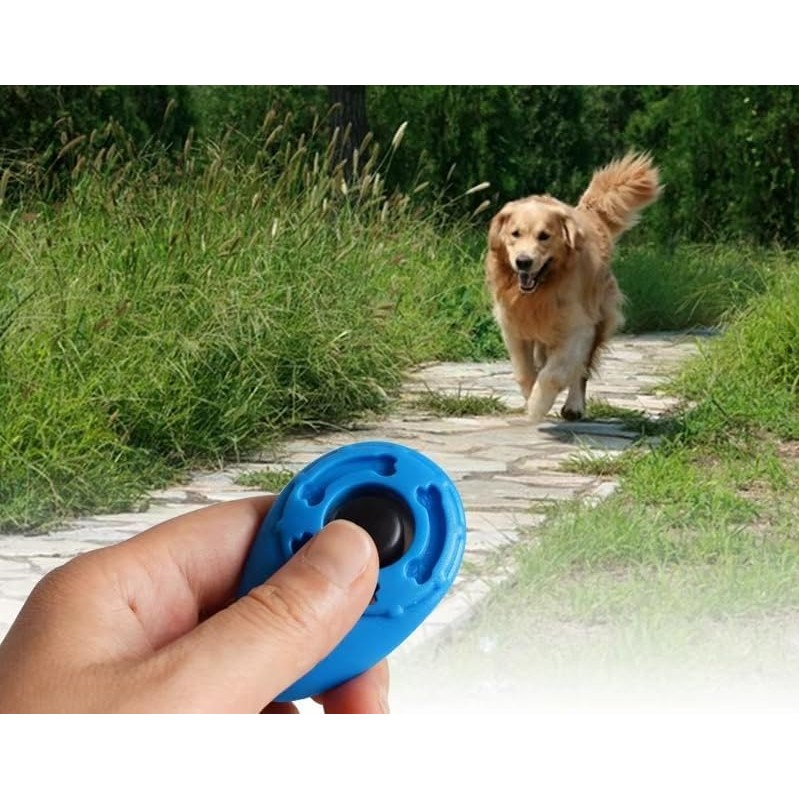 Pchnfei 1 x Pink Training Clicker with Button, Dog Training