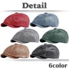 White Fang CA878 Plain Leather Newsboy Hat, Outdoors, Climbing, Walking,
