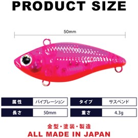 LUCKY CRAFT Baby Vibe 50SP - Area Color Fishing Lure Ripless Crank Vibration (5953 RicoPink)