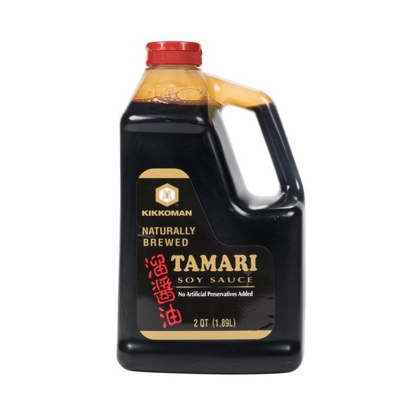 Kikkoman Traditionally Brewed Tamari Soy Sauce, 0.5 Gallon (1.89L)