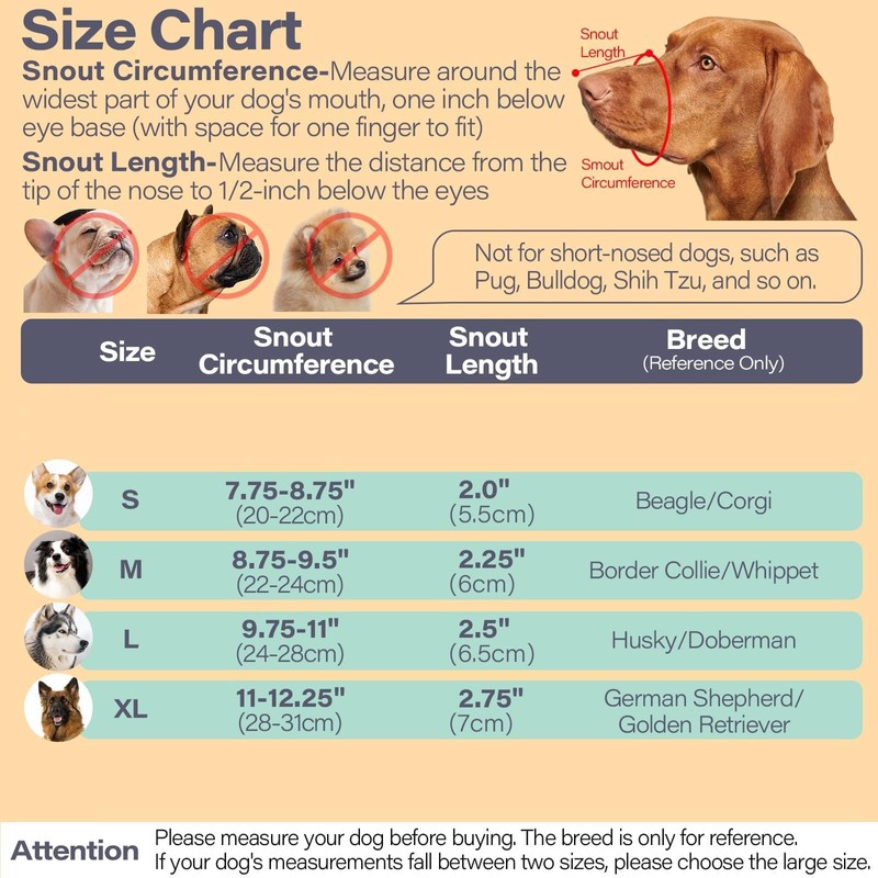VIDSTW Dog Muzzle Breathable Muzzles for Dogs Adjustable Muzzle for