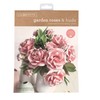 Lia Griffith Frosted Paper Flowers Garden Roses & Buds, 8.5"