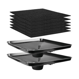 GENNIZZ 2-Pack 17892 Transmission Drain Pan for Lisle Oil Drains, 6Pcs 22'' Oil Drain Splash Pads, Large Fluid Catch Pan Square Oil Drain Pan Fits Different Funnels Keep Floor Clean