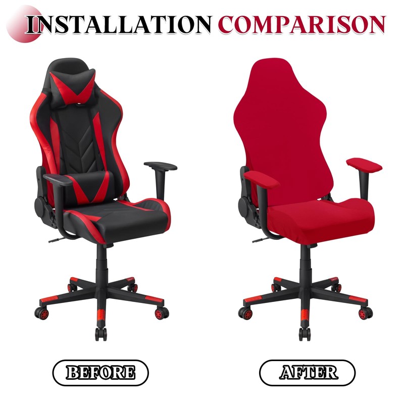 sourcing map Gaming Chair Covers, Stretchable Office Computer Chair Slipcover