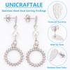 UNICRAFTALE 40Pcs 5 Styles Teardrop Stud Earring Stainless Steel Stud