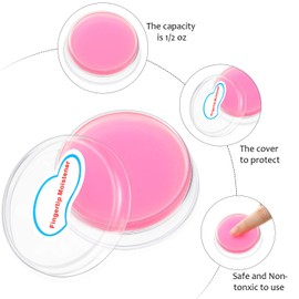 10 Pieces Rubber Fingers with 1/2 Oz Fingertip Moistener, Non-Slip Fingertips Thick Reusable Finger Protector for Paper Bills Document Counting Collating Sorting Task