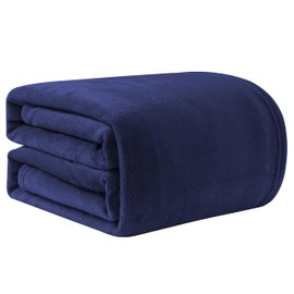 Good Nite Fleece Blanket Fluffy Throw Blankets Flannel Warm Soft Throw For Sofa Couch Bedspread (Navy, Single)
