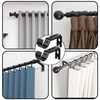 Curtain Rod Brackets, Adjustable Curtain Rod Holder Heavy Duty Curtain