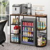PUNCIA Coffee Bar Cabinet with Fridge Storage