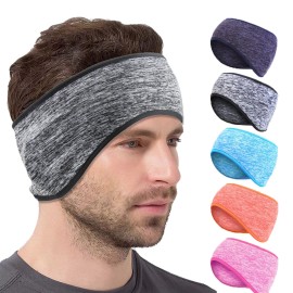 Unbranded Winter Fleece Ear Warmers Headband Men Women Cycling Biking Warm Ski Ear Band - Light Blue