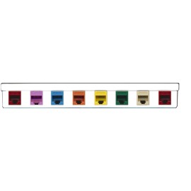 RiteAV 8 Port Cat6 Ethernet Mixed Colors Surface/Furnit