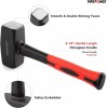 MAXPOWER 4lb Club Hammer, Mini Sledge Hammer with Red, Black