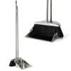VOOWO Heavy Duty Broom and Dust pan Set, Stainless Steel