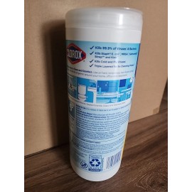 Clorox 7" x 8" 1-Ply Disinfecting Wipes - Crisp Lemon 35CT 7.7oz
