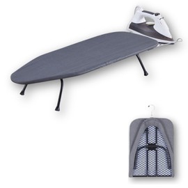 Metal Foldable Tabletop Ironing Board with Iron Rest, Portable Ironing Board Small with Heat Resistant Cotton Cover, Mini Iron Board for Small Space and Travel, 31"x12"