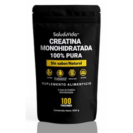 Creatina Monohidratada 100% Pura - 500g - 100 Porciones - Sin Saborizantes, Sin Gluten - S&V