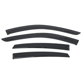 IKON MOTORSPORTS Tape on Window Visors Compatible with 2022-2025 Infiniti QX55, Acrylic Smoke/Tinted Rain Guards, Side Window Wind Deflectors 4PCS