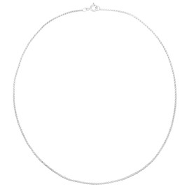 Silverly 925 Silver Rolo Chain 1.4 mm Thick - 16" and 24" Simple Chains for Women and Teenage Girls - Classic Necklace - Long and Choker Style
