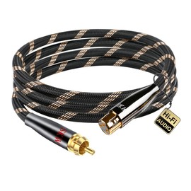 SKW Single XLR Female to RCA Male Cable, BG Series Ultra-high Purity Copper Audio Cable 4.9ft/1.5M (1 Cable)