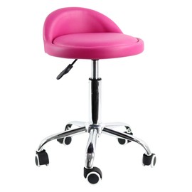 Massage Stool Adjustable Height Beauty Salon Nail Tattoo Stool Salon Stool Drafting Chair Rolling Stool Medical Stool spa Stool Swivel Stool (Rose Red)
