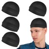 QIYUDA 4 Pcs Silk Satin Cap for Men, Soft Breathable