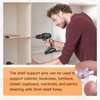20PCS Clear 5mm Plastic Shelf Support Pegs - Locking Cabinet