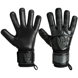 Keeperking Goalkeeper Gloves Children Youth Adults Football Gloves without Fingersave 4 mm Forehand (5, Black)