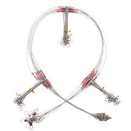 Fishing Leaders Wire Rigs Saltwater, 12pcs/24pcs Stainless Steel Wire Leader 2-3 Arms Fishing Rigs with Swivel Snap Beads for Lures Bait Hook Connector Tackle