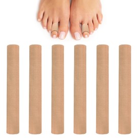 6-Pack Silicone Toe Protectors Breathable Gel Cushion Tubes for Blisters Corns and Hammer Toe Relief