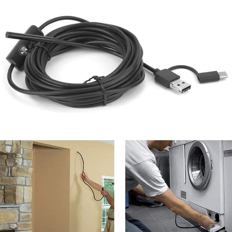 USB Endoscope 5.5 mm Endoscope Inspection Snake Camera Waterproof 3