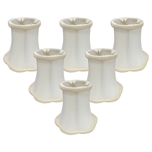 Royal Designs 5" Decorative Trim Scallop Bell Chandelier Lamp Shade,