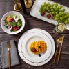 ZAROCRUS Vintage Melamine Dinnerware Sets, 18 Piece Lightweight and Unbreakable