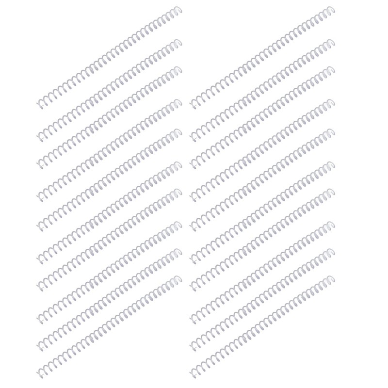 Spiral Binding Coils Durable Plastic Spines for Stationery Work (Transparent)