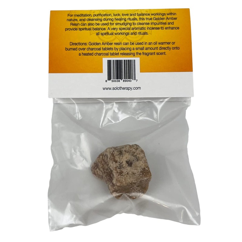 Golden Amber 10 Grams, Premium Quality, Solid Amber for Meditation,