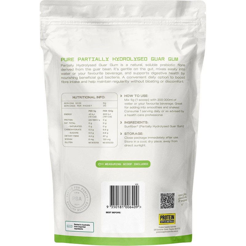 Protein Supplies Australia PHGG Fibre Unflavoured 150g