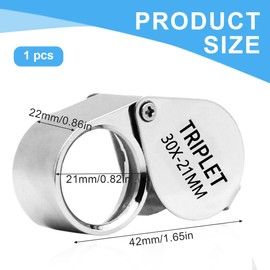 RDNKVB 10x Magnifying Glass Pocket Magnifying Glass for Jewellers, Foldable Jewellers Watch Magnifying Glass, Jewelers Loupe, Jewelers Loupe, Folding Magnifying Glass, Juwilier Magnifier, Botany, 10 x