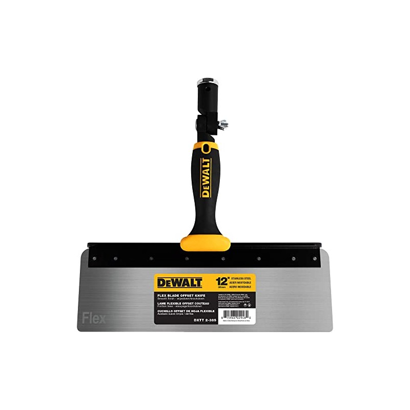 DEWALT 12" Offset Knife, 0.5mm Stainless Steel FLEX Blade |