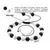 Amazing Gemstones Selenite Black Tourmaline Bracelet - Adjustable