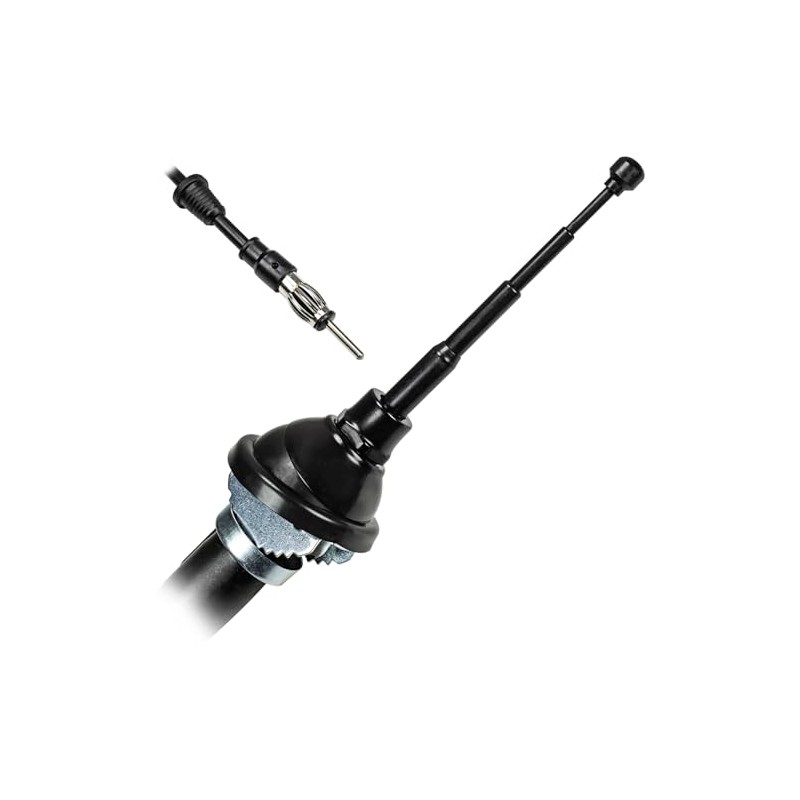 tomzz Audio 1000-014-1 Universal Mudguard Telescopic Antenna Large Head Cable