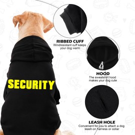 EXPAWLORER - Sudadera con capucha para perro de seguridad para cachorros, sudadera con forro polar suave, chamarra con capucha para clima frío, chamarra para perros pequeños, medianos y grandes, talla
