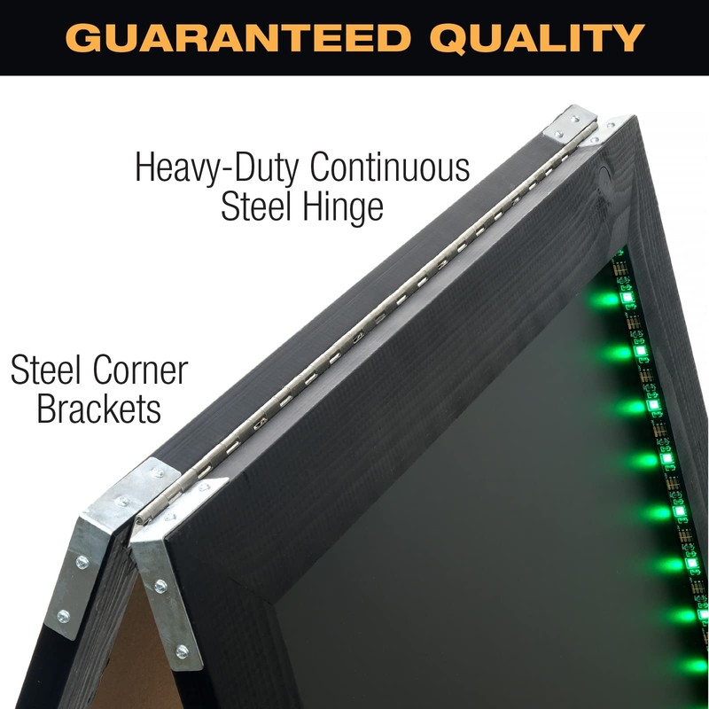 Excello Global Indestructible LED Chalkboard -Black