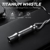 TISUR Titanium Emergency Whistle,EDC Safety Whistles Necklace Loud up to