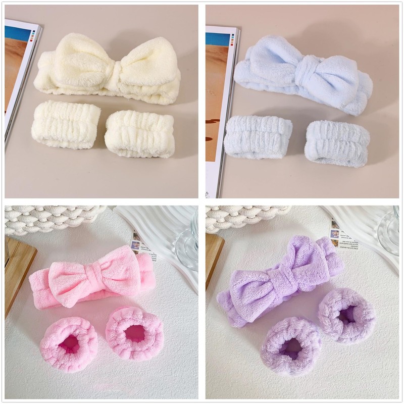 Foruirui Hair Band, Face Wash, Headband, Cute, Wrist Band Included,