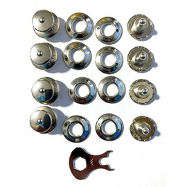 Loxx Fastener 4 Piece Set for Canvas Boat Covers, Golf cart Covers and More Nickel