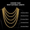 Evegfts Gold Chain Men, 5MM Diamond Cut Mens Chain Necklace