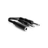 Hosa YPP-106 1/4" TSF to Dual 1/4" TS Y Cable