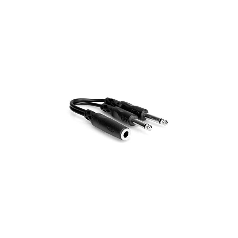 Hosa YPP-106 1/4" TSF to Dual 1/4" TS Y Cable