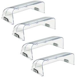 Binazon Heating & Air Vent Deflector for Vents, Sidewall, Ceiling, Floor Registers - Adjust Between 9"-14", Magnetic Vent Covers for Air Conditioning, Heat, AC, Floor, Under Furniture (4 Pack Clear)