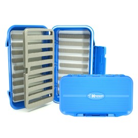 Kingfisher Waterproof Dry Fly Fishing Box with Leaf